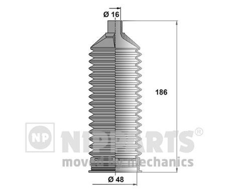 Комплект гофрованих кожухів, механізм рульового керування, Nipparts N2840510