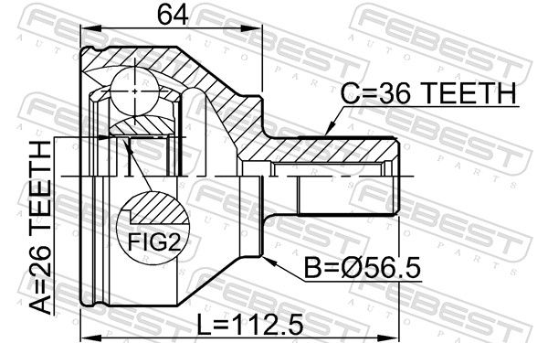 FEBEST 2710-S40II Joint Kit, drive shaft