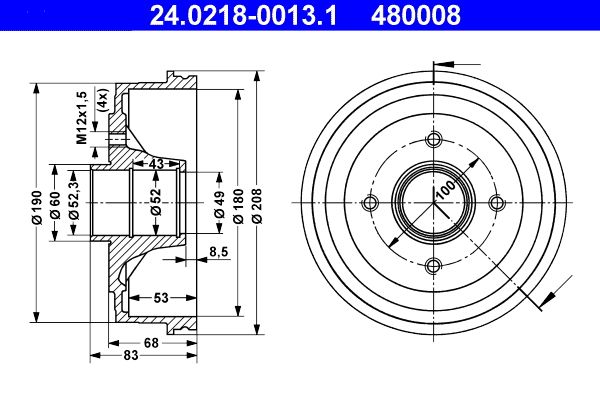 ATE Remtrommel 24.0218-0013.1