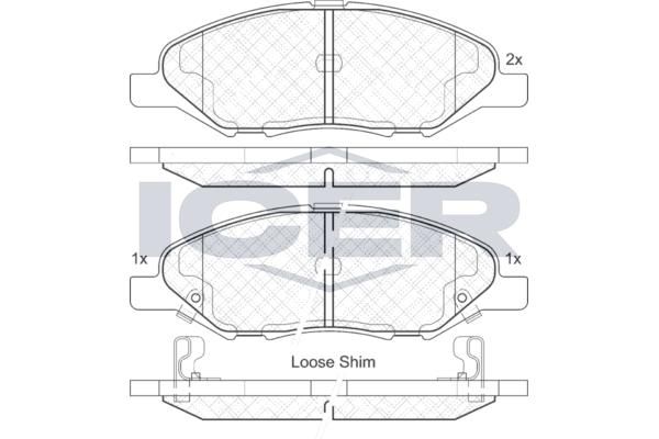ANDEL 182074 - Brake Pad Set, disc brake