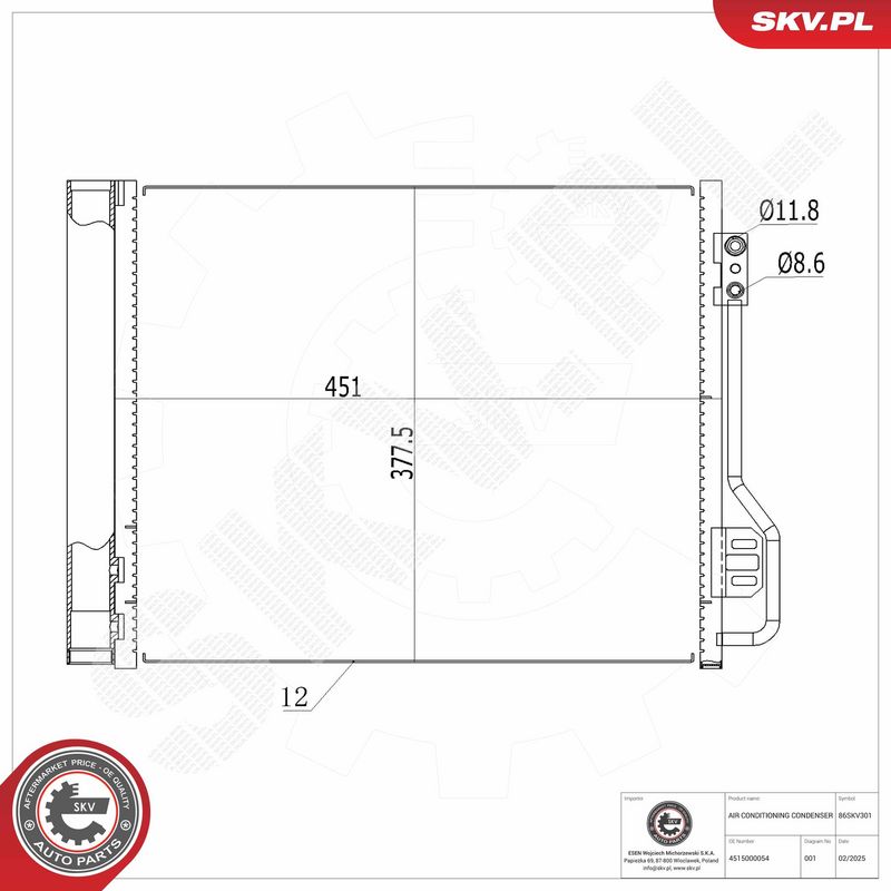 Kondensaator, kliimaseade, ESEN SKV 86SKV301