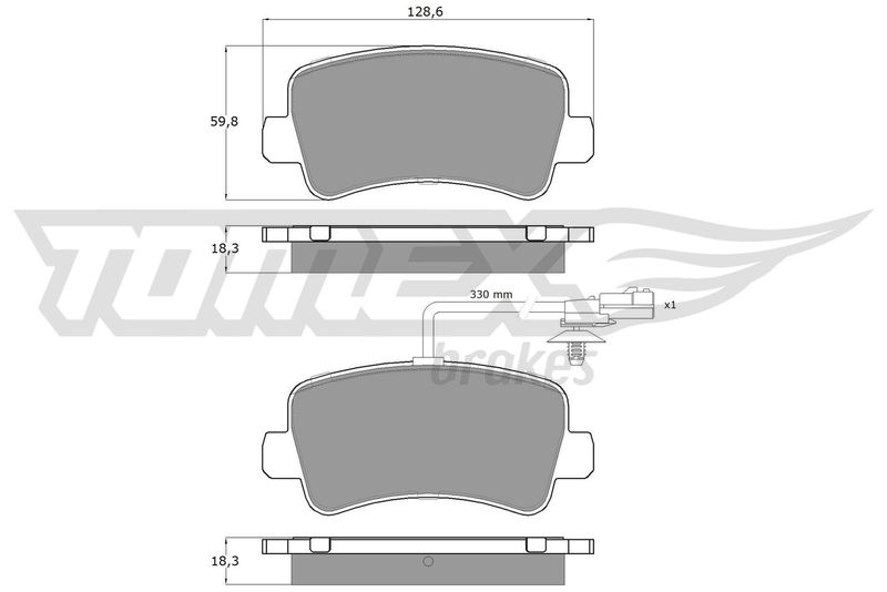 TOMEX Brakes fékbetétkészlet, tárcsafék TX 16-48