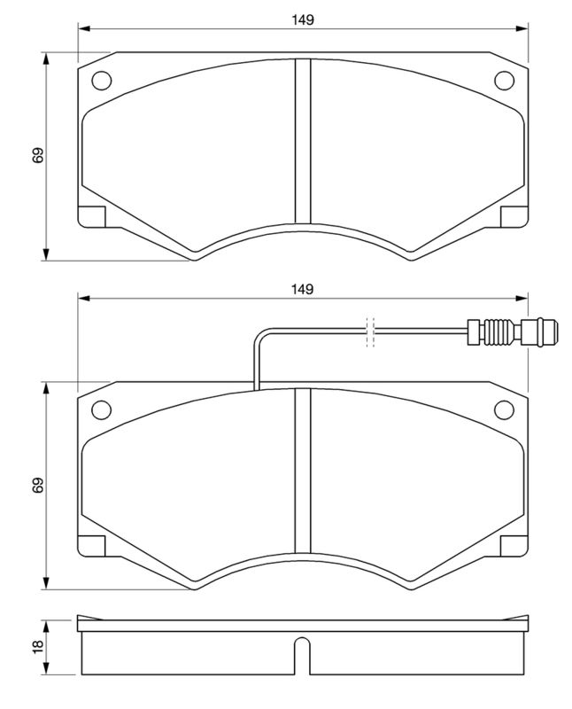 BOSCH 0986424176 Brake Pad Set, disc brake