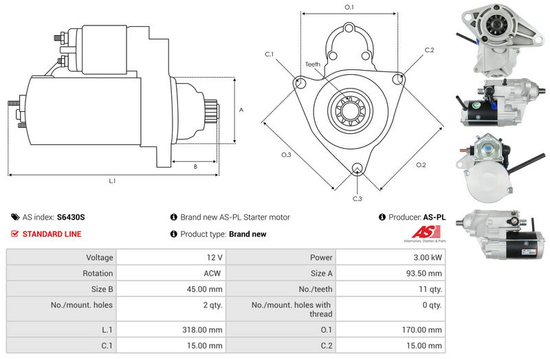AS-PL S6430S Starter