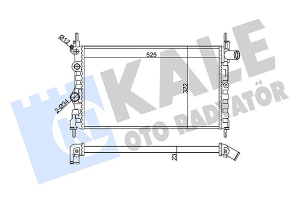 KALE OPEL радиатор охлаждения Kadett E 1.3/1.4