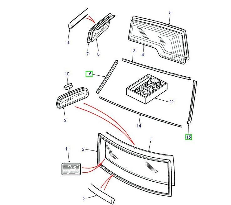 AG PARTS 2697 Trim/Protection Strip, windscreen