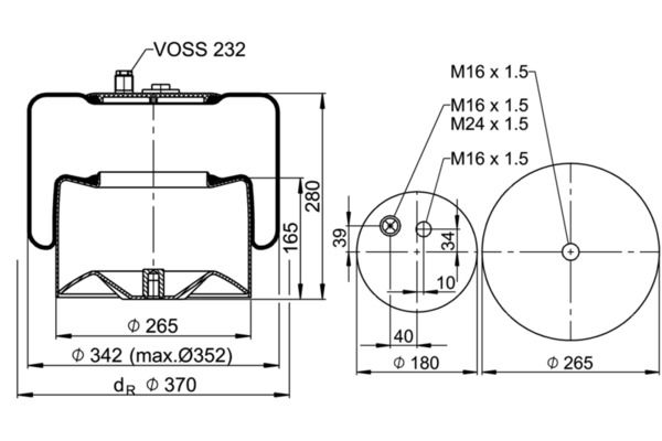 Mech, pneumatické odpružení 4183 N P28