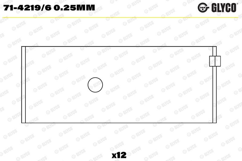 Coussinet+bielle GLYCO 71-4219/6 0.25mm