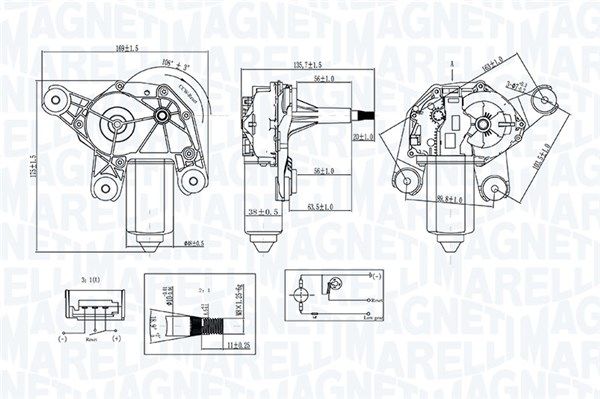 Двигун склоочисника, Magneti Marelli 064071200010