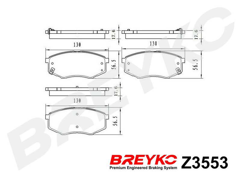 DAVID VASCO Z3553 Brake Pad Set, disc brake