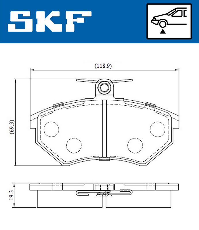 SKF VKBP 80598 Brake Pad Set, disc brake