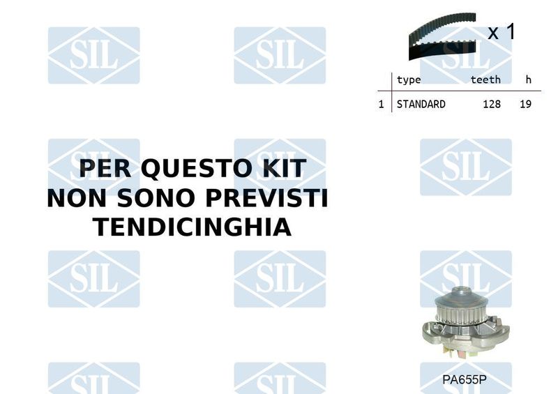 Saleri SIL Vízpumpa + fogasszíj készlet K1PA655P