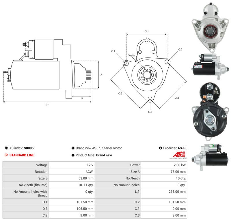 Starter, AS-PL S0005