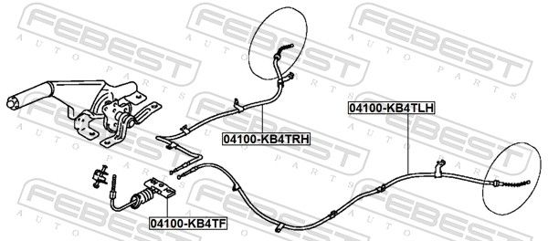 Tross, seisupidur, FEBEST 04100-KB4TLH