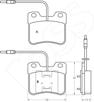 1-GNC R-344 - Brake Pad Set, disc brake