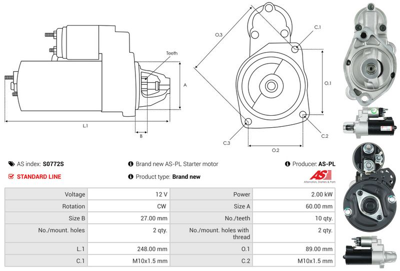 AS-PL S0772S Starter