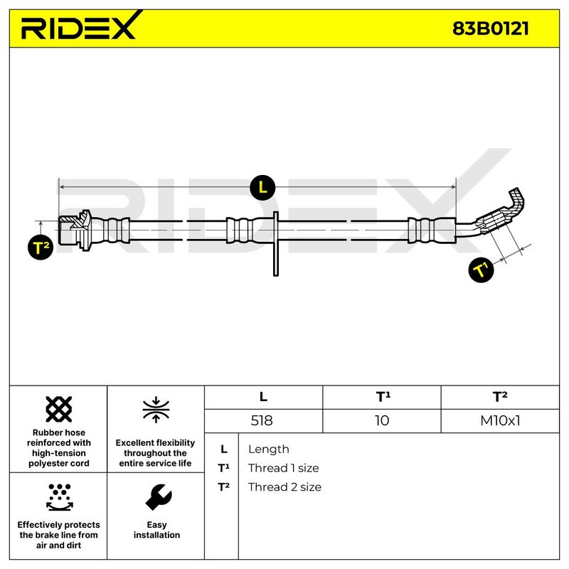 спирачен маркуч RIDEX