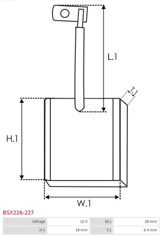 Вугільна щітка, стартер, Auto Starter BSX226-227