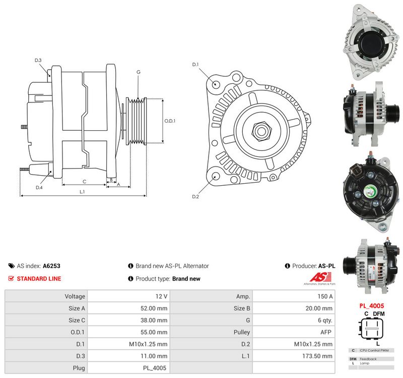 AS-PL A6253 Generatorius
