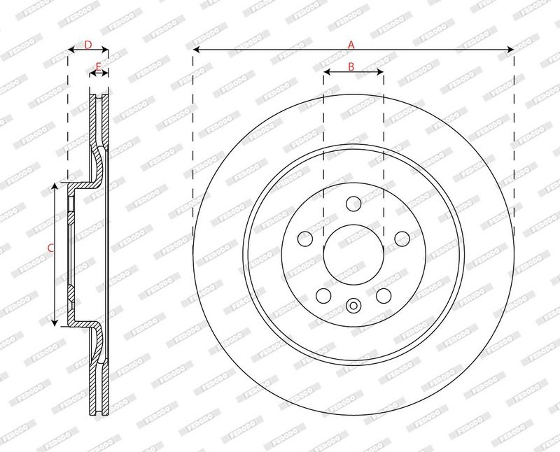 FERODO DDF2844C Brake Disc