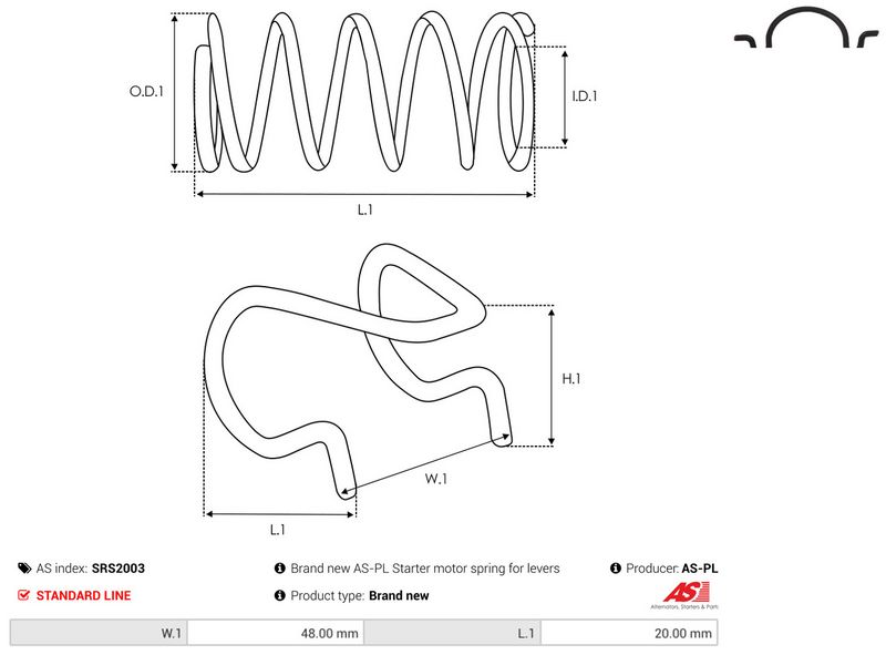 AS-PL SRS2003 Repair Kit, starter