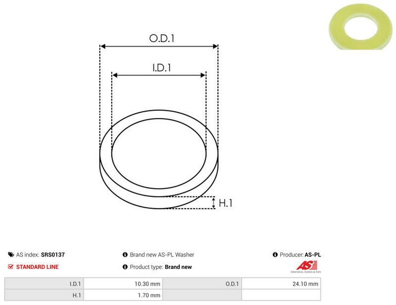 AS-PL SRS0137 Repair Set, alternator
