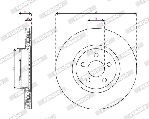 FERODO DDF3053C Brake Disc