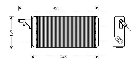 AVA QUALITY COOLING Hőcserélő, belső tér fűtés IVA6019