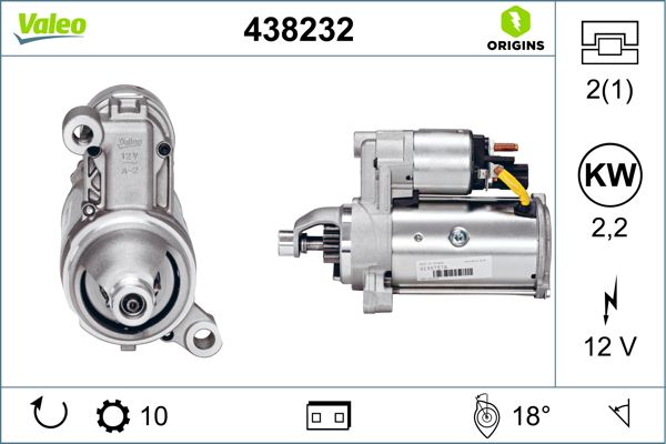 VALEO Startmotor / Starter 438232