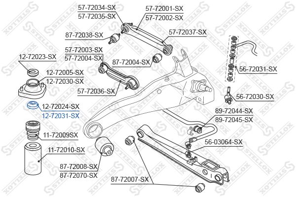 STELLOX 12-72031-SX Repair Kit, suspension strut support mount
