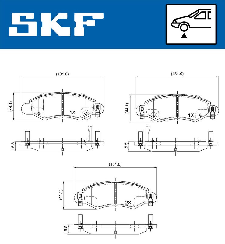 SKF VKBP 80223 A Brake Pad Set, disc brake