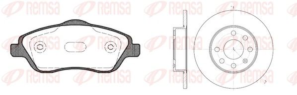 Комплект гальма, дискове гальмо, Remsa 8774.05