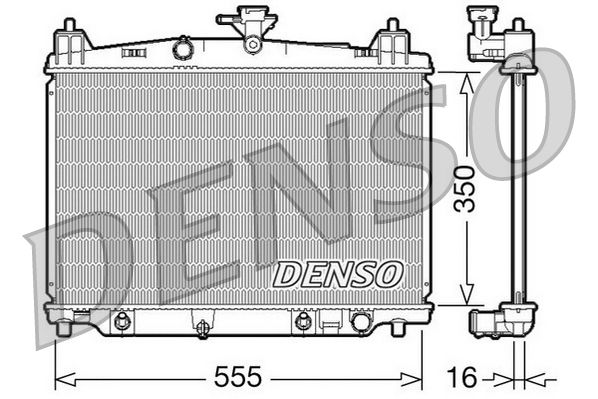 Радіатор, система охолодження двигуна, Denso DRM44018