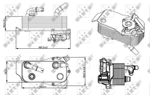 Оливний радіатор, автоматична коробка передач, Nrf 31279