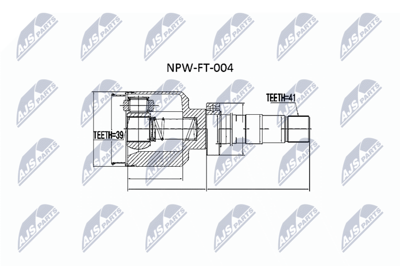 NTY csuklókészlet, hajtótengely NPW-FT-004