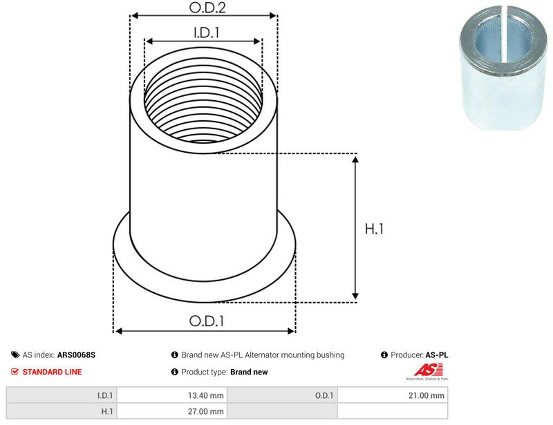AS-PL ARS0068S Repair Set, alternator