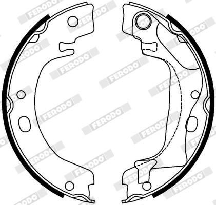 FERODO FSB4011 Brake Shoe Set, parking brake