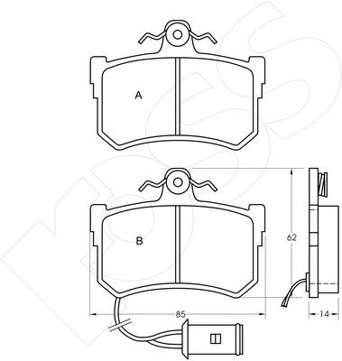 1-GNC R-395 - Brake Pad Set, disc brake