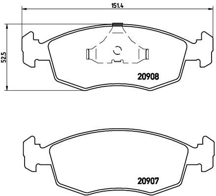 BREMBO fékbetétkészlet, tárcsafék P 24 019