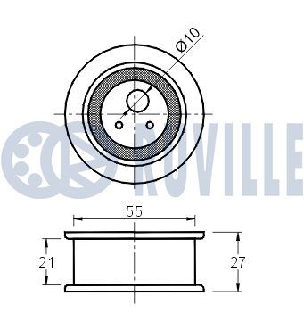 Натяжний ролик, зубчастий ремінь, Ruville 541683