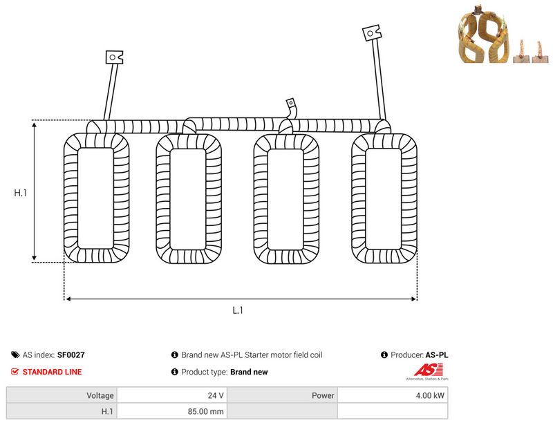 AS-PL SF0027 Field Winding, starter
