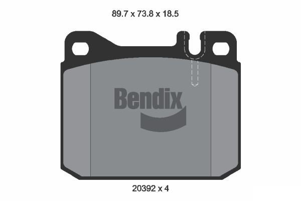 BENDIX Braking fékbetétkészlet, tárcsafék BPD1704