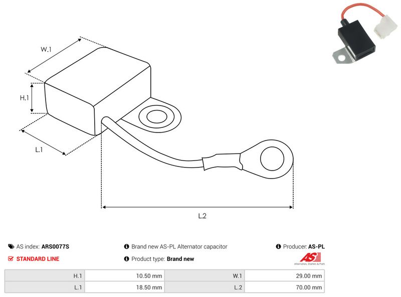 Remondikomplekt, generaator, AS-PL ARS0077S