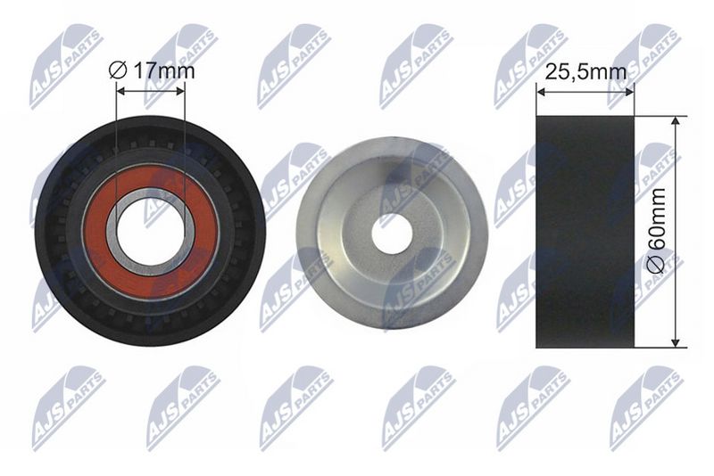 NTY RNK-PL-010 Tensioner Pulley, V-ribbed belt