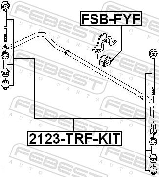 FEBEST FSB-FYF Mounting, stabiliser bar