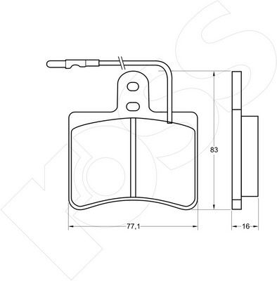 1-GNC R-086 - Brake Pad Set, disc brake