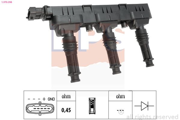 EPS OPEL Катушка зажигания Corsa B/C/D 1.0i 93-