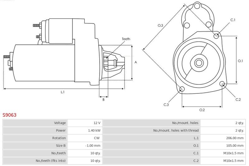 Стартер, Auto Starter S9063