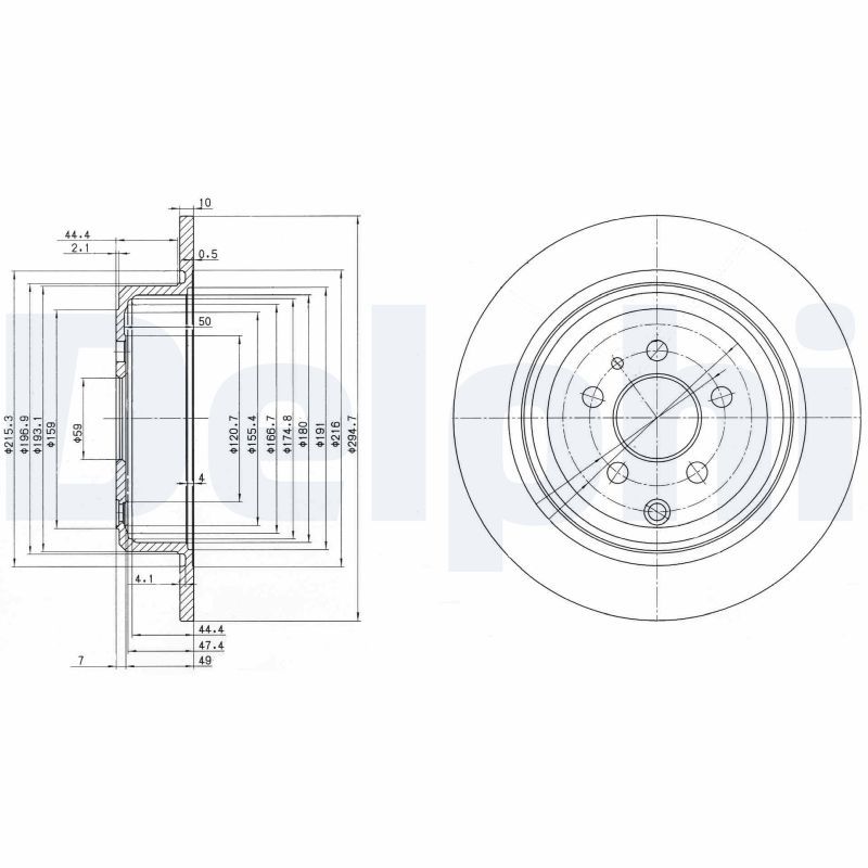 DELPHI féktárcsa BG3049