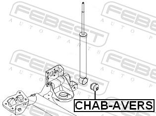 Втулка, амортизатор, Febest CHAB-AVERS